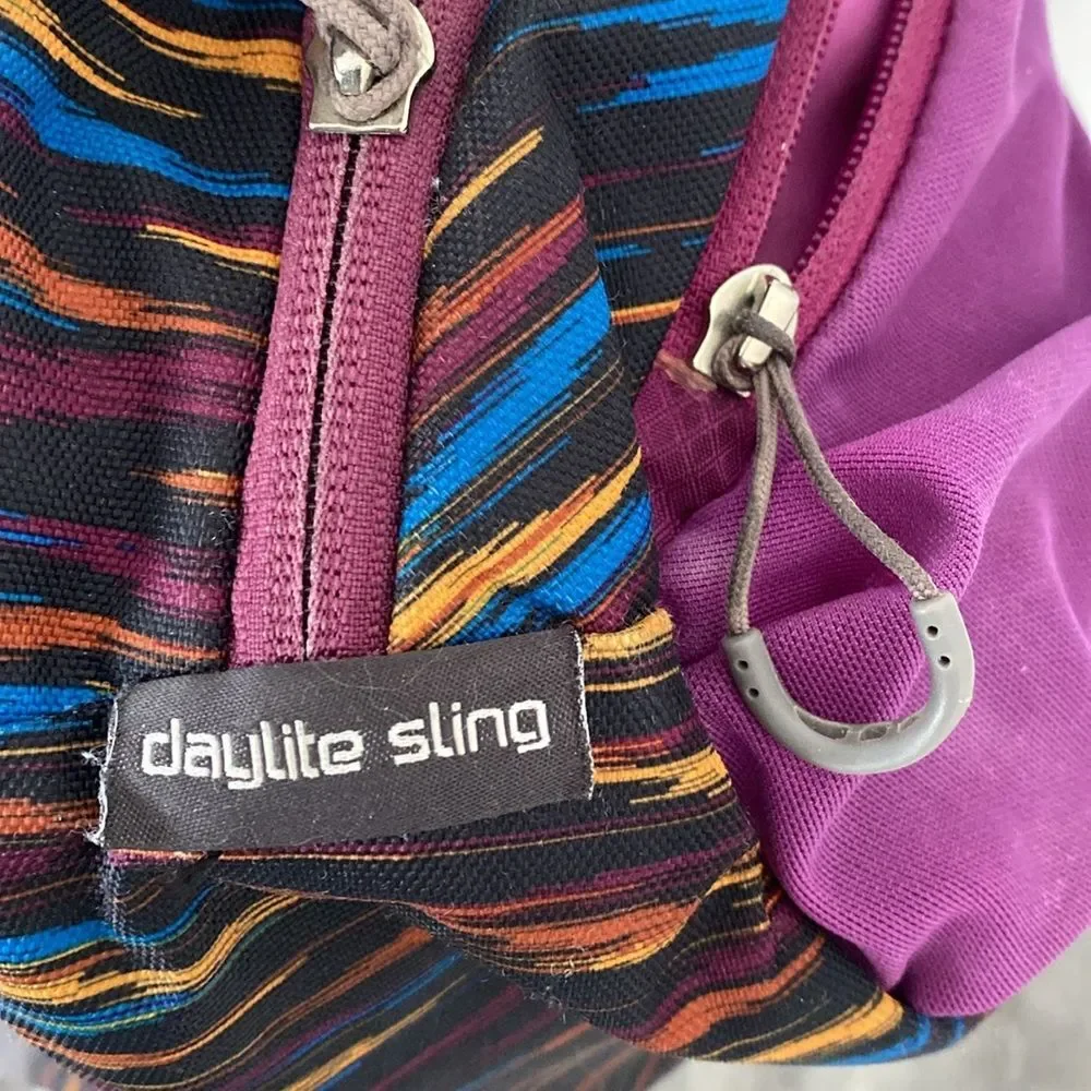Rare Osprey Multicolor Aztec Sling Bag Hike Camping Outdoor Sporty Unisex Aztec